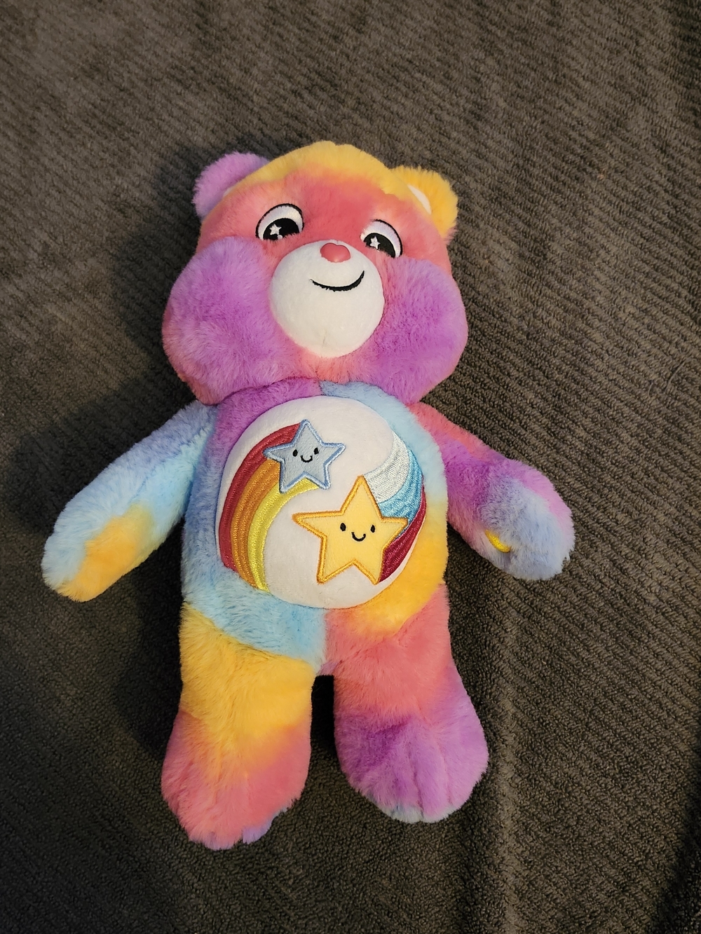 Care Bears Dare To Care  Rainbow Star Plush - Pink Purple Blue Yellow Multicolor